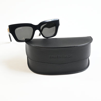 Balenciaga Square-Frame Acetate Distressed Sunglasses