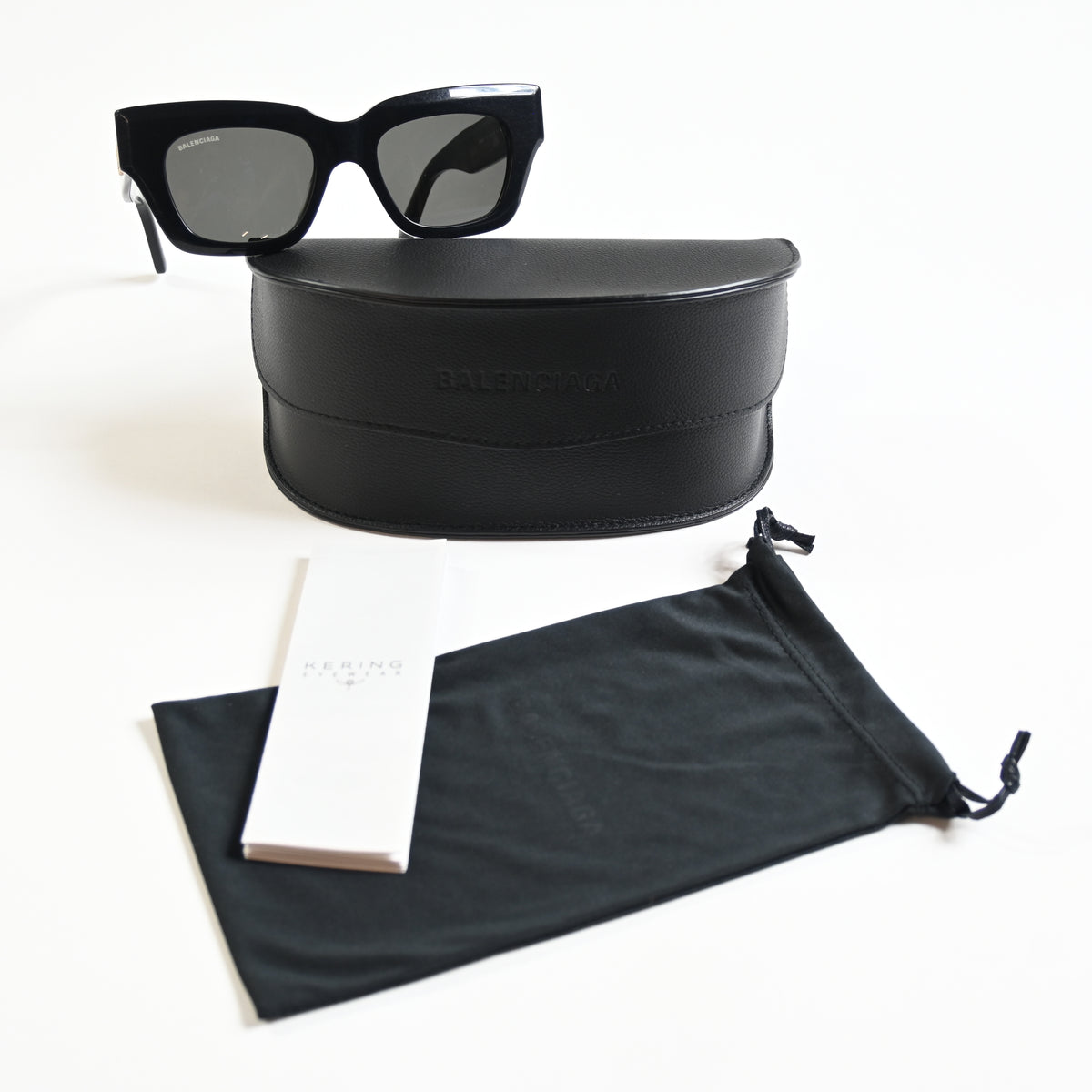 Balenciaga Square-Frame Acetate Distressed Sunglasses
