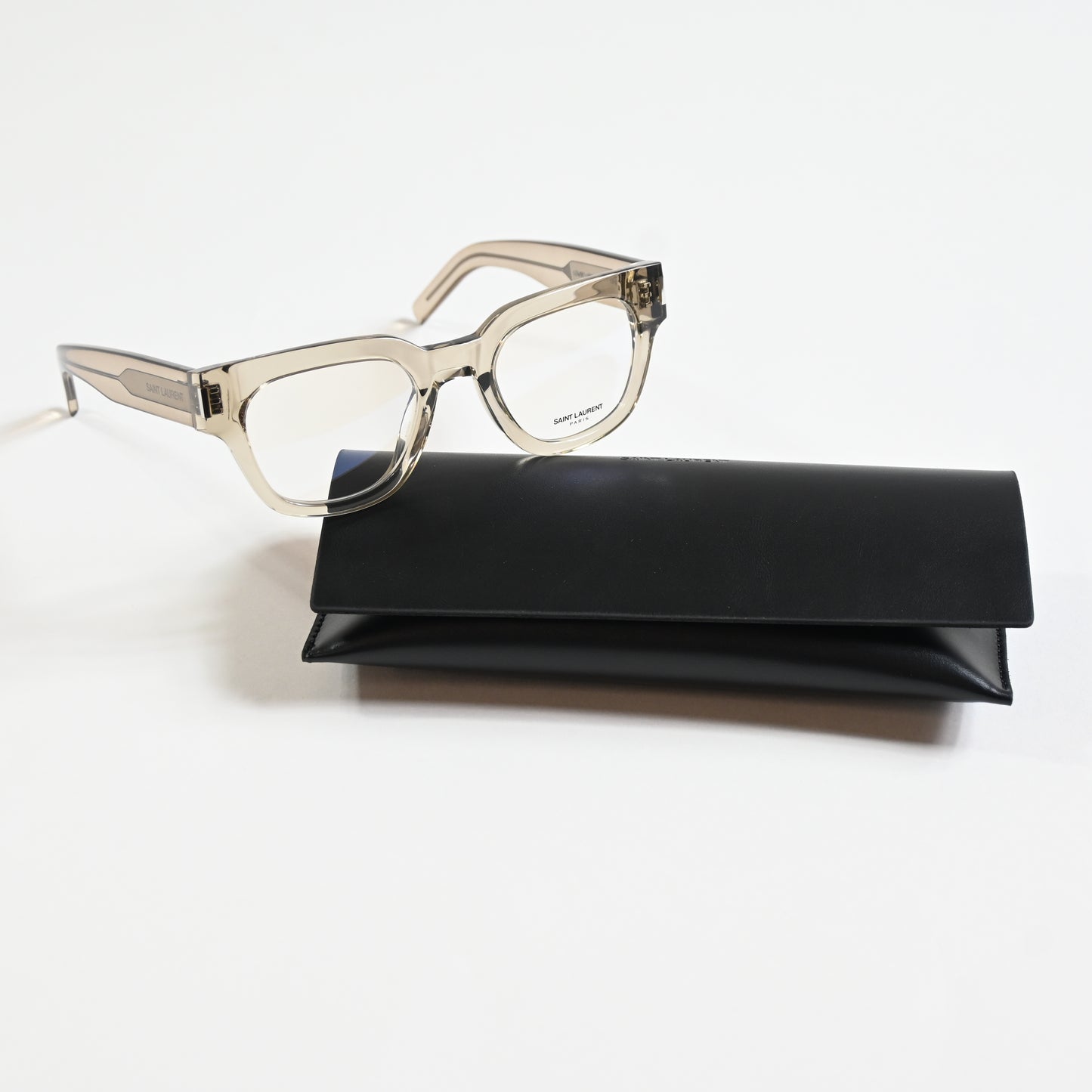 Yves Saint Laurent SL-661O 003 Unisex Authentic Eyeglasses Clear Beige, 50 - New