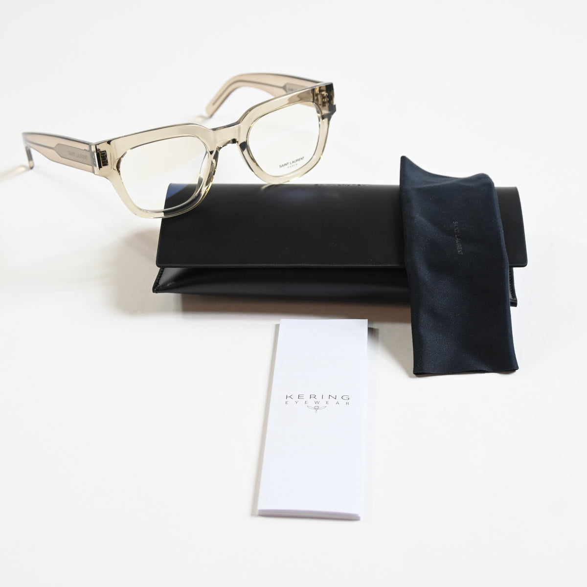Yves Saint Laurent SL-661O 003 Unisex Authentic Eyeglasses Clear Beige, 50 - New