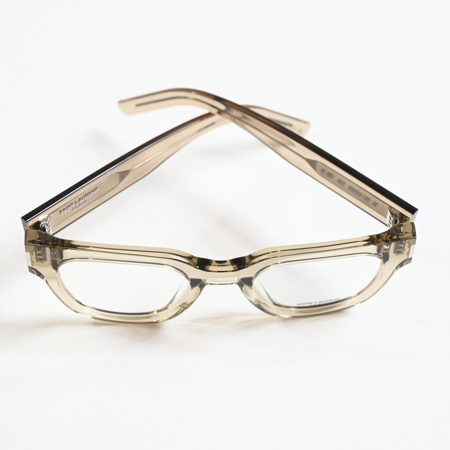 Yves Saint Laurent SL-661O 003 Unisex Authentic Eyeglasses Clear Beige, 50 - New
