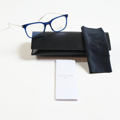 Yves Saint Laurent SL-578O 004 Womens Authentic Eyeglasses Blue/Silver, 48 - New