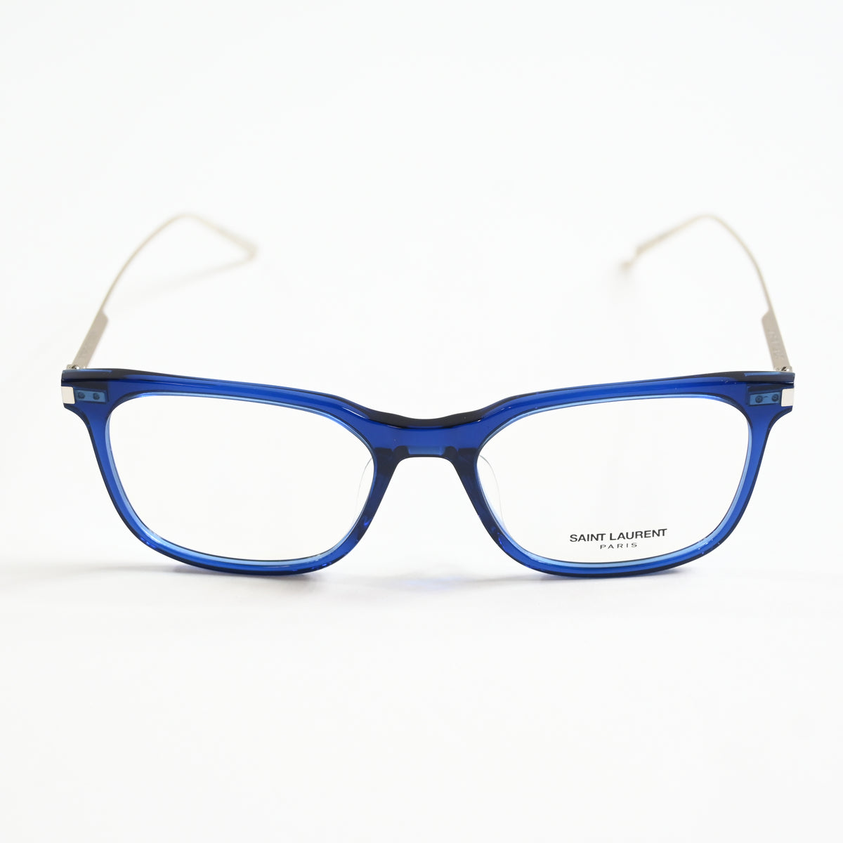 Yves Saint Laurent SL-578O 004 Womens Authentic Eyeglasses Blue/Silver, 48 - New
