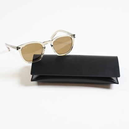 Yves Saint Laurent SL 28 Unisex Authentic Sunglasses, Clear Beige, 49 - New