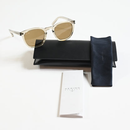 Yves Saint Laurent SL 28 Unisex Authentic Sunglasses, Clear Beige, 49 - New