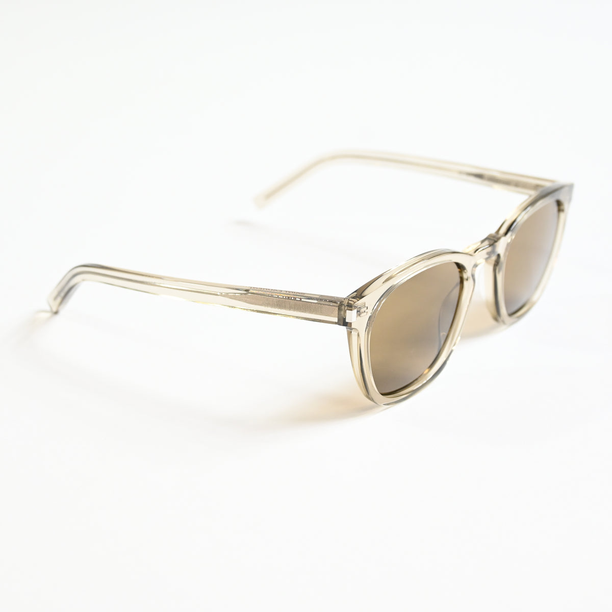 Yves Saint Laurent SL 28 Unisex Authentic Sunglasses, Clear Beige, 49 - New