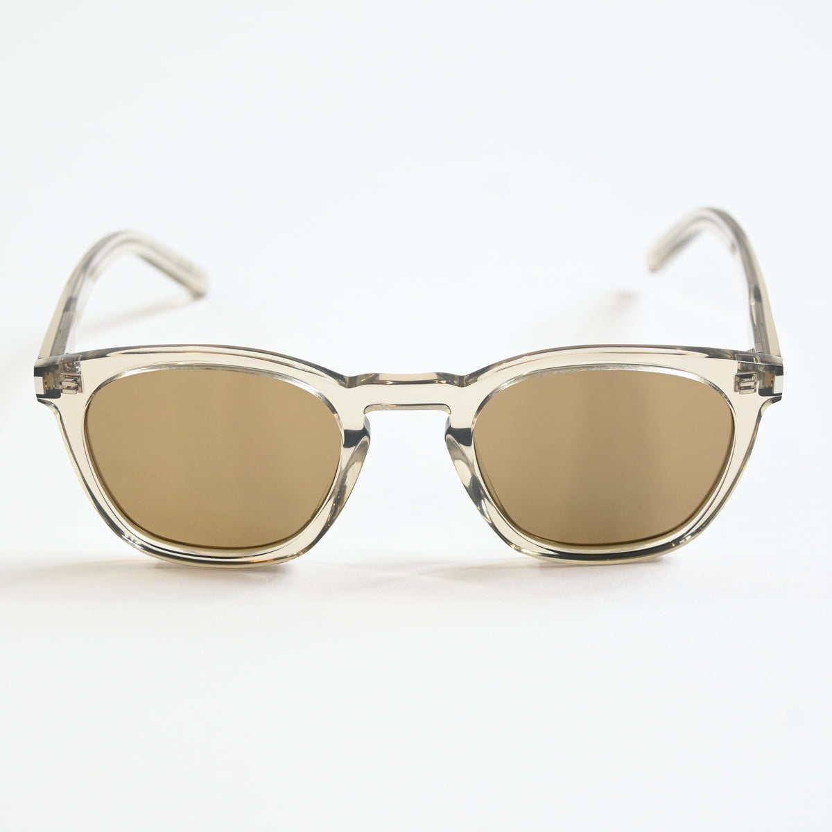 Yves Saint Laurent SL 28 Unisex Authentic Sunglasses, Clear Beige, 49 - New