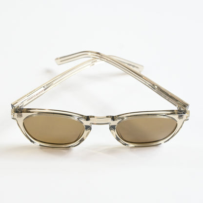 Yves Saint Laurent SL 28 Unisex Authentic Sunglasses, Clear Beige, 49 - New