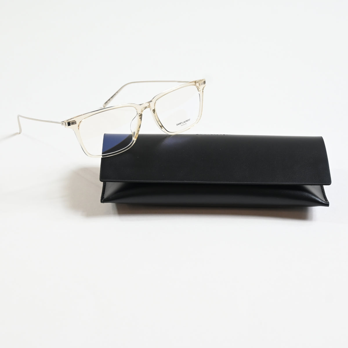 Yves Saint Laurent SL-625O 003 Mens Authentic Eyeglasses Clear Silver, 55 - New