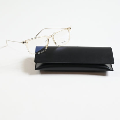 Yves Saint Laurent SL-625O 003 Mens Authentic Eyeglasses Clear Silver, 55 - New