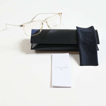 Yves Saint Laurent SL-625O 003 Mens Authentic Eyeglasses Clear Silver, 55 - New