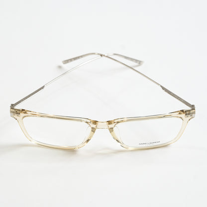Yves Saint Laurent SL-625O 003 Mens Authentic Eyeglasses Clear Silver, 55 - New