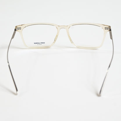 Yves Saint Laurent SL-625O 003 Mens Authentic Eyeglasses Clear Silver, 55 - New