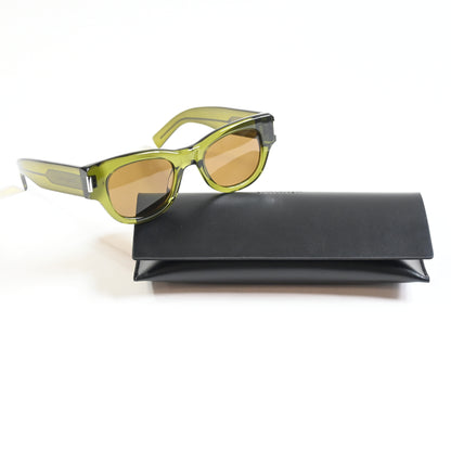 Yves Saint Laurent SL-573S 006 Womens Authentic Sunglasses Green, 49mm - New
