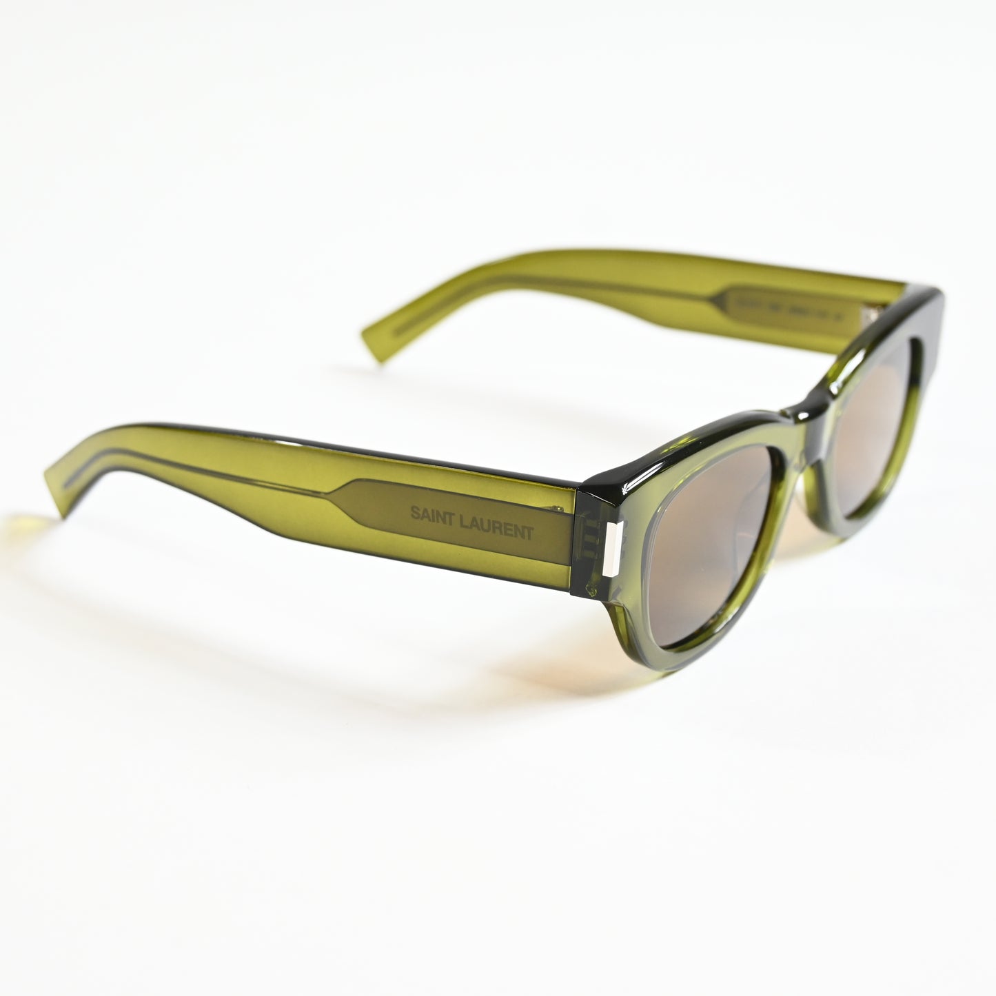 Yves Saint Laurent SL-573S 006 Womens Authentic Sunglasses Green, 49mm - New