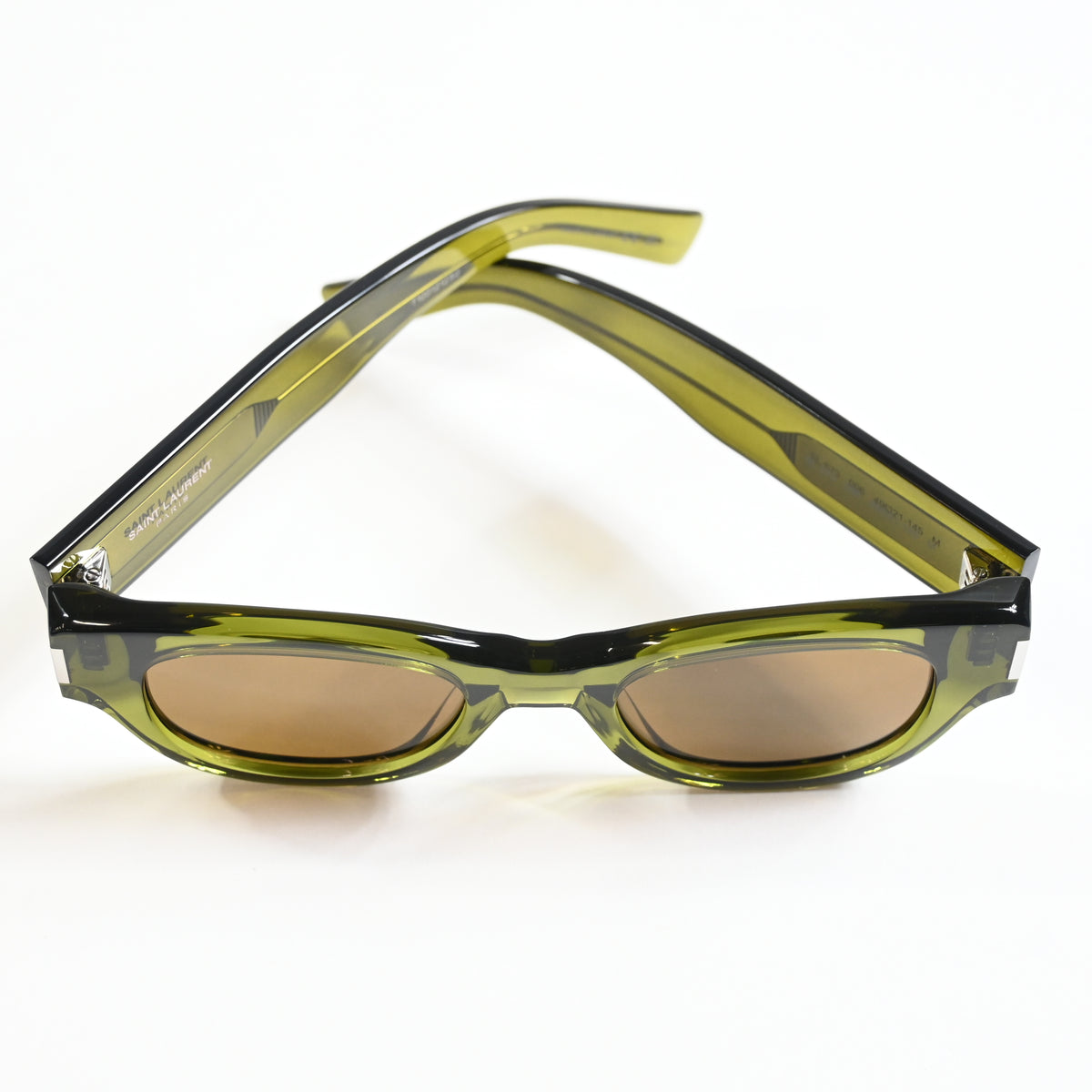 Yves Saint Laurent SL-573S 006 Womens Authentic Sunglasses Green, 49mm - New
