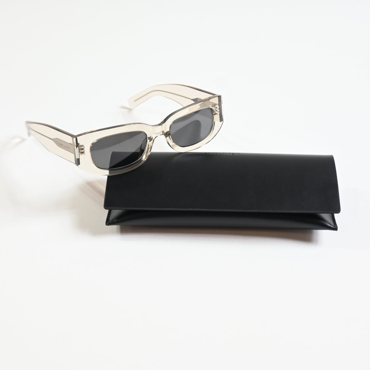 Yves Saint Laurent SL-697S 003 Unisex Authentic Sunglasses Beige/Gray, 51 - New