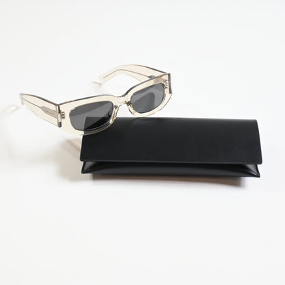 Yves Saint Laurent SL-697S 003 Unisex Authentic Sunglasses Beige/Gray, 51 - New