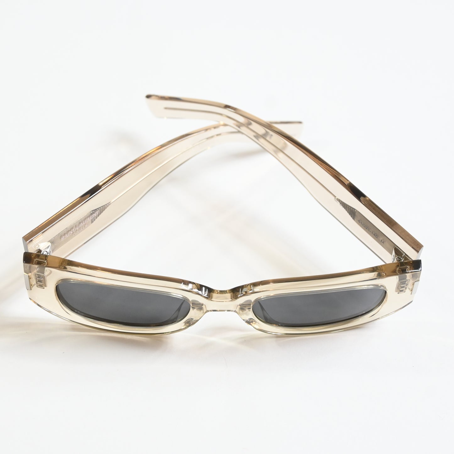 Yves Saint Laurent SL-697S 003 Unisex Authentic Sunglasses Beige/Gray, 51 - New