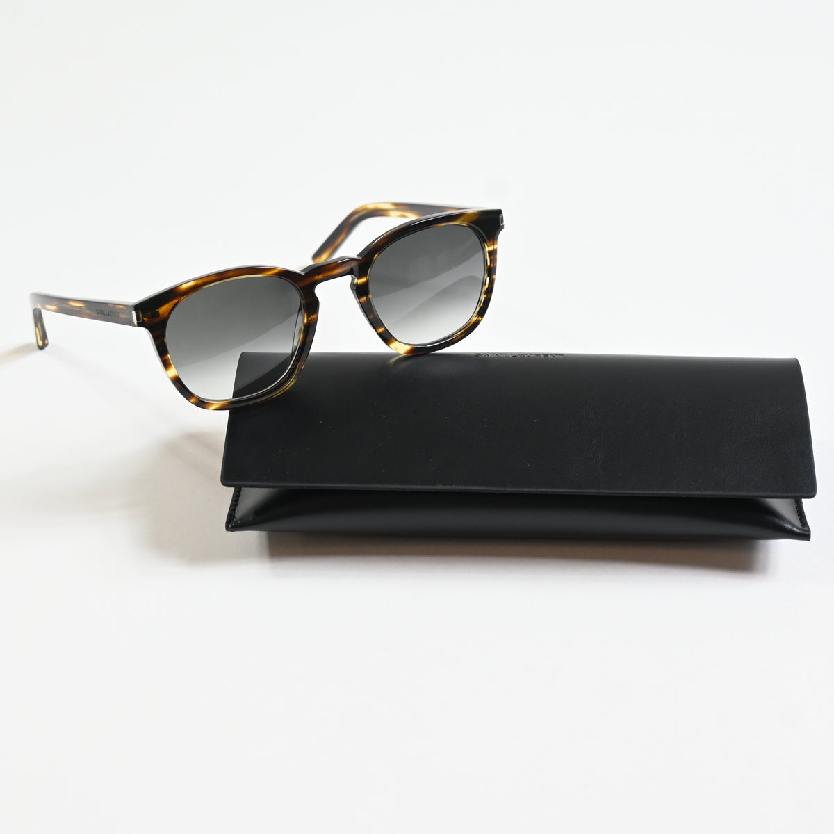 Yves Saint Laurent SL-28S 045 Unisex Authentic Sunglasses Havana/Gray, 49 - New
