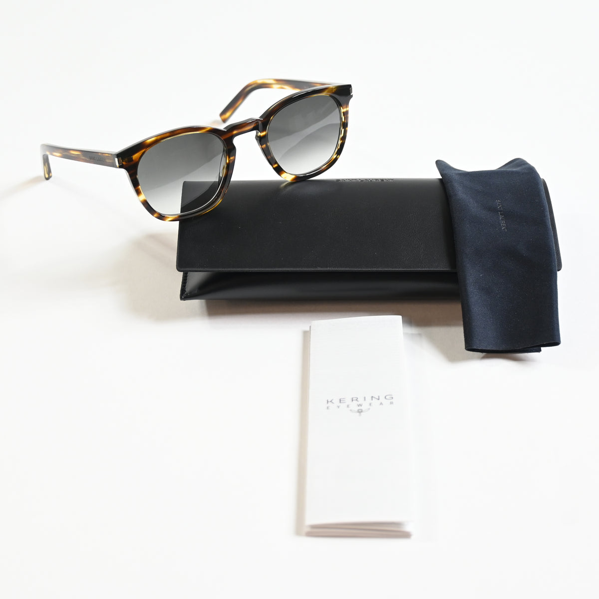 Yves Saint Laurent SL-28S 045 Unisex Authentic Sunglasses Havana/Gray, 49 - New