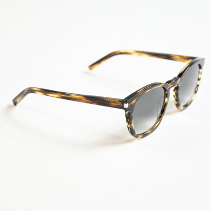 Yves Saint Laurent SL-28S 045 Unisex Authentic Sunglasses Havana/Gray, 49 - New