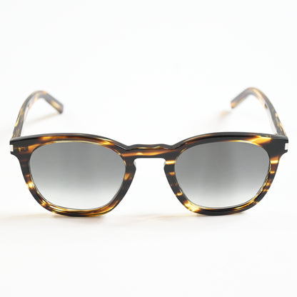 Yves Saint Laurent SL-28S 045 Unisex Authentic Sunglasses Havana/Gray, 49 - New
