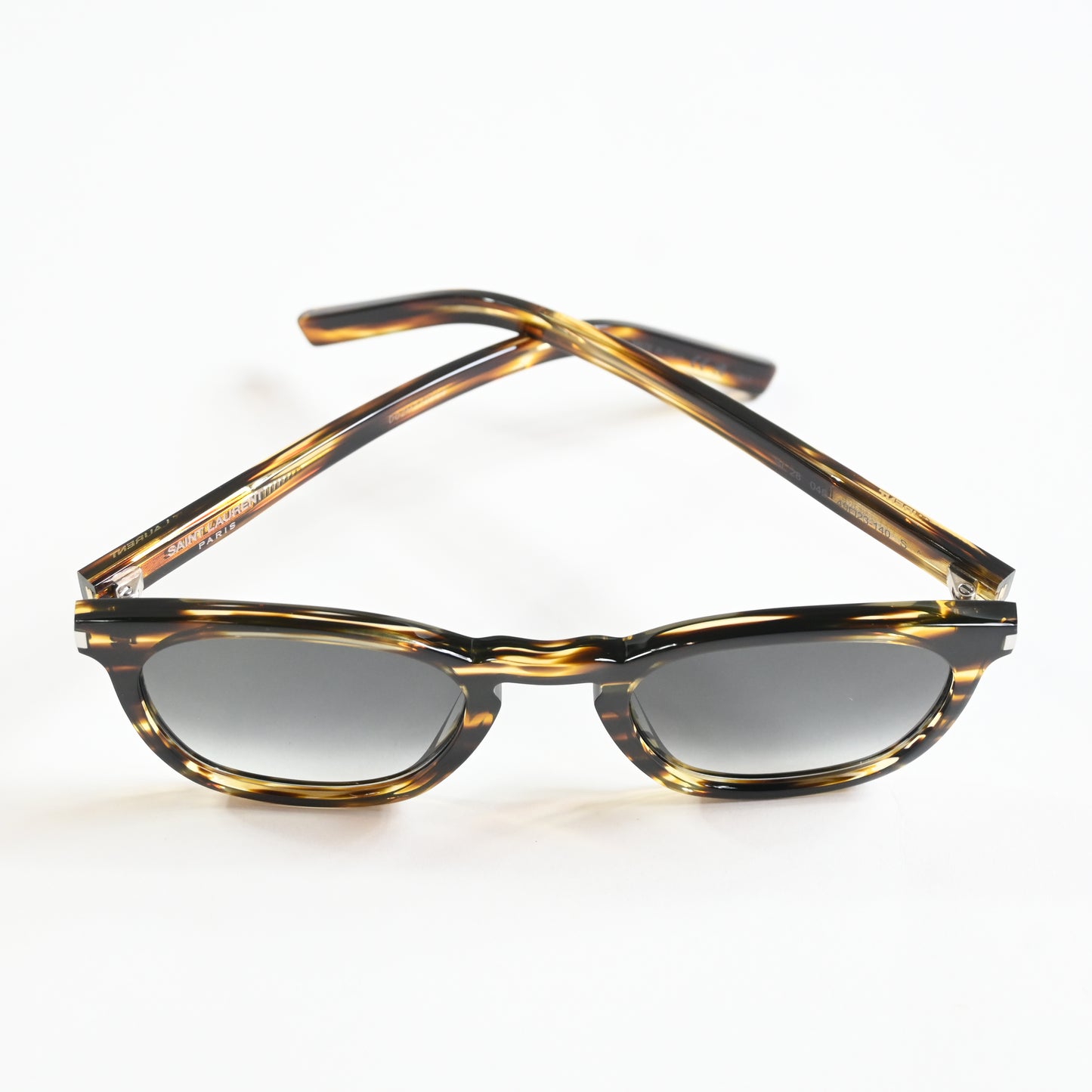 Yves Saint Laurent SL-28S 045 Unisex Authentic Sunglasses Havana/Gray, 49 - New