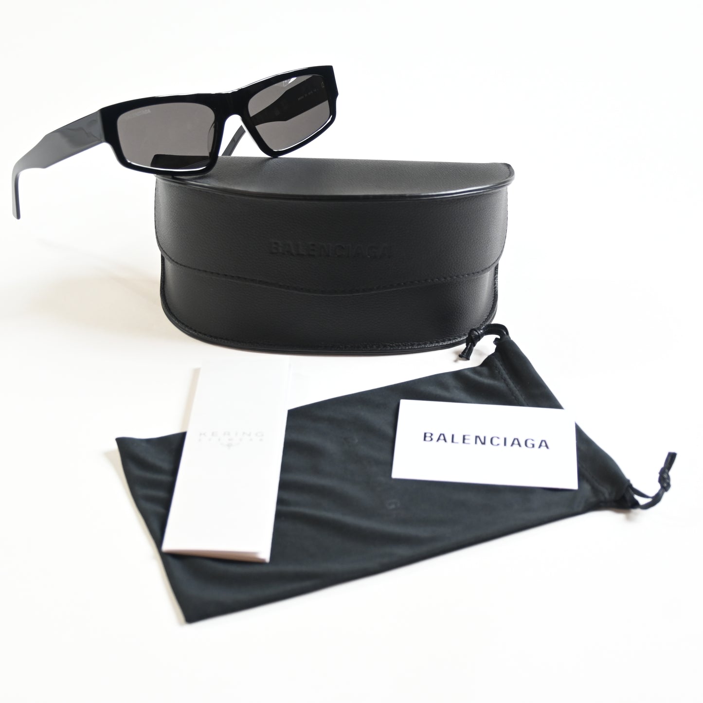 Balenciaga BB0305S 001 Unisex Authentic Sunglasses Black, 56mm - New