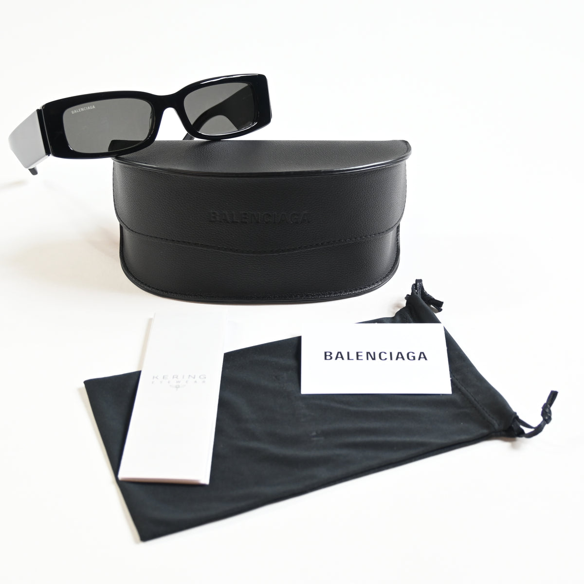 Balenciaga BB0260S 001 Womens Authentic Sunglasses Black/Gray, 56mm - New