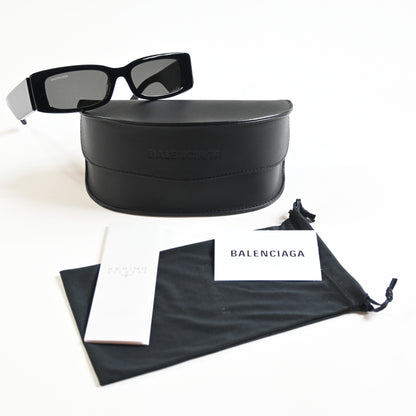 Balenciaga BB0260S 001 Womens Authentic Sunglasses Black/Gray, 56mm - New