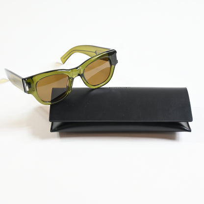 Yves Saint Laurent SL-573S 006 Womens Authentic Sunglasses Green, 49mm - New