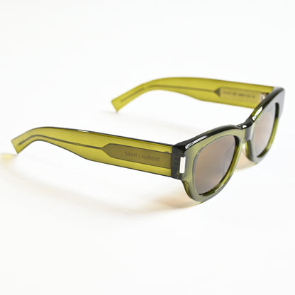 Yves Saint Laurent SL-573S 006 Womens Authentic Sunglasses Green, 49mm - New