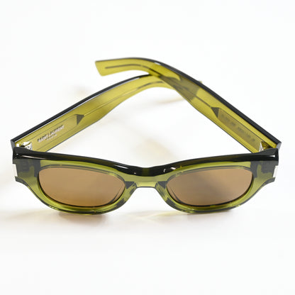 Yves Saint Laurent SL-573S 006 Womens Authentic Sunglasses Green, 49mm - New