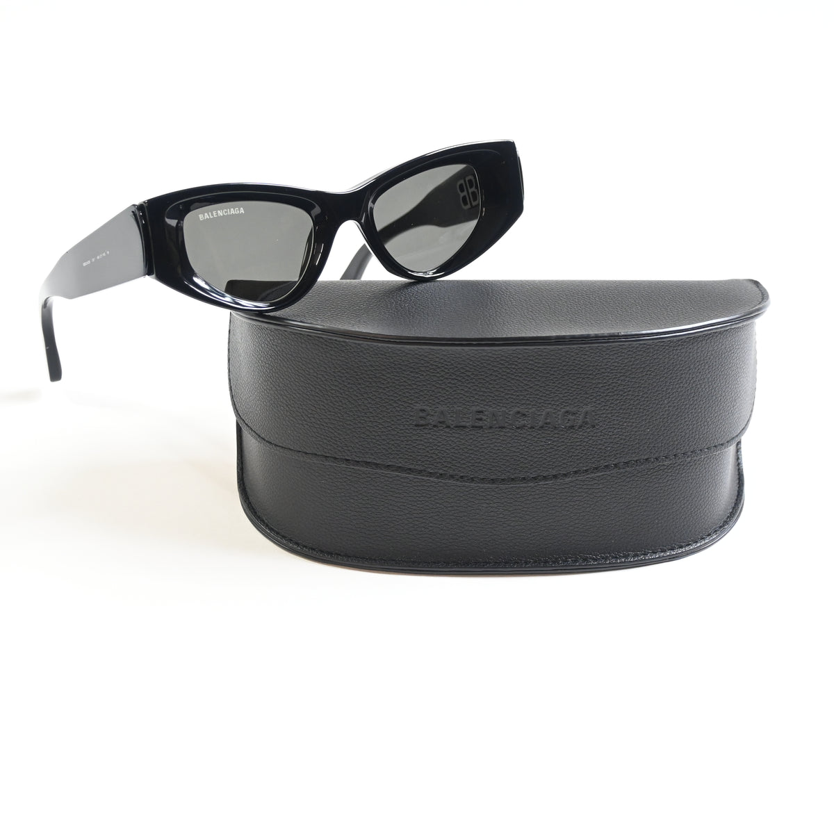 Balenciaga BB0243S 001 Womens Authentic Sunglasses Black/Gray, 48mm - New