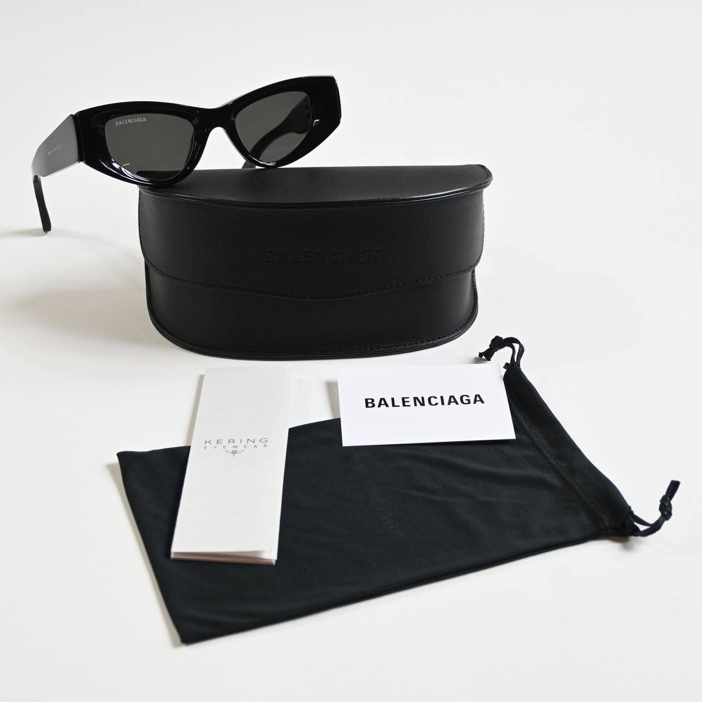 Balenciaga BB0243S 001 Womens Authentic Sunglasses Black/Gray, 48mm - New
