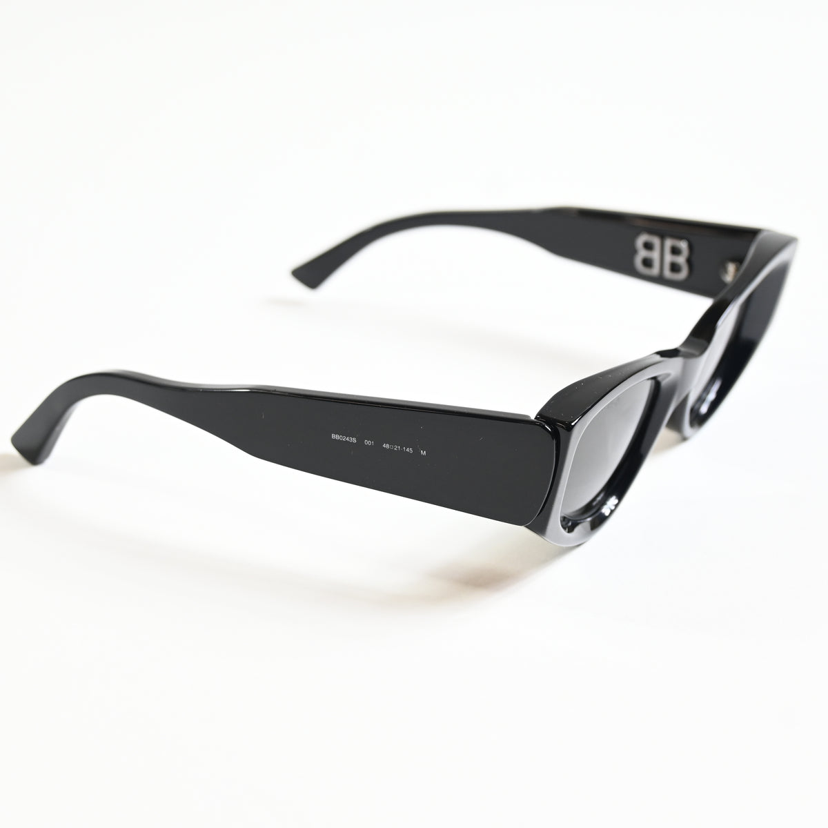 Balenciaga BB0243S 001 Womens Authentic Sunglasses Black/Gray, 48mm - New