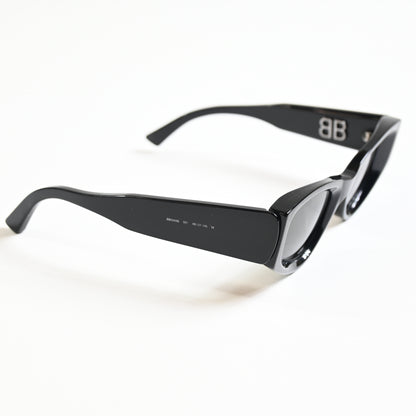 Balenciaga BB0243S 001 Womens Authentic Sunglasses Black/Gray, 48mm - New