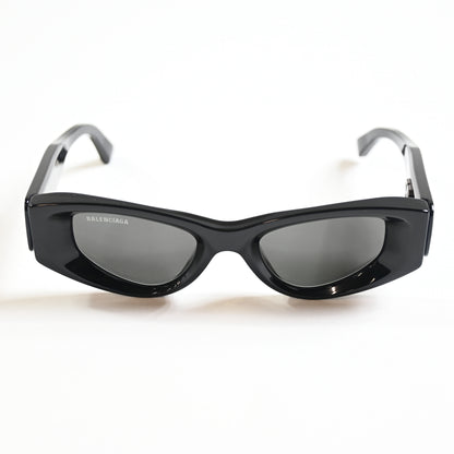 Balenciaga BB0243S 001 Womens Authentic Sunglasses Black/Gray, 48mm - New