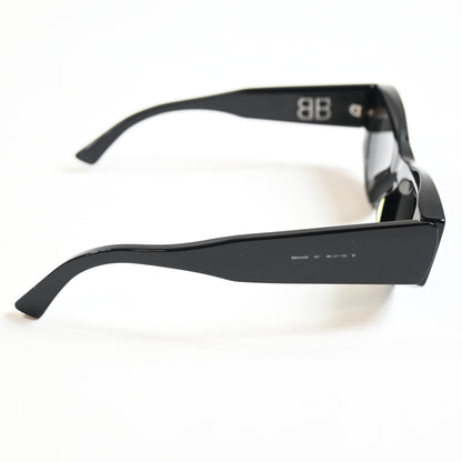 Balenciaga BB0243S 001 Womens Authentic Sunglasses Black/Gray, 48mm - New