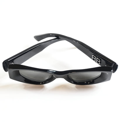 Balenciaga BB0243S 001 Womens Authentic Sunglasses Black/Gray, 48mm - New