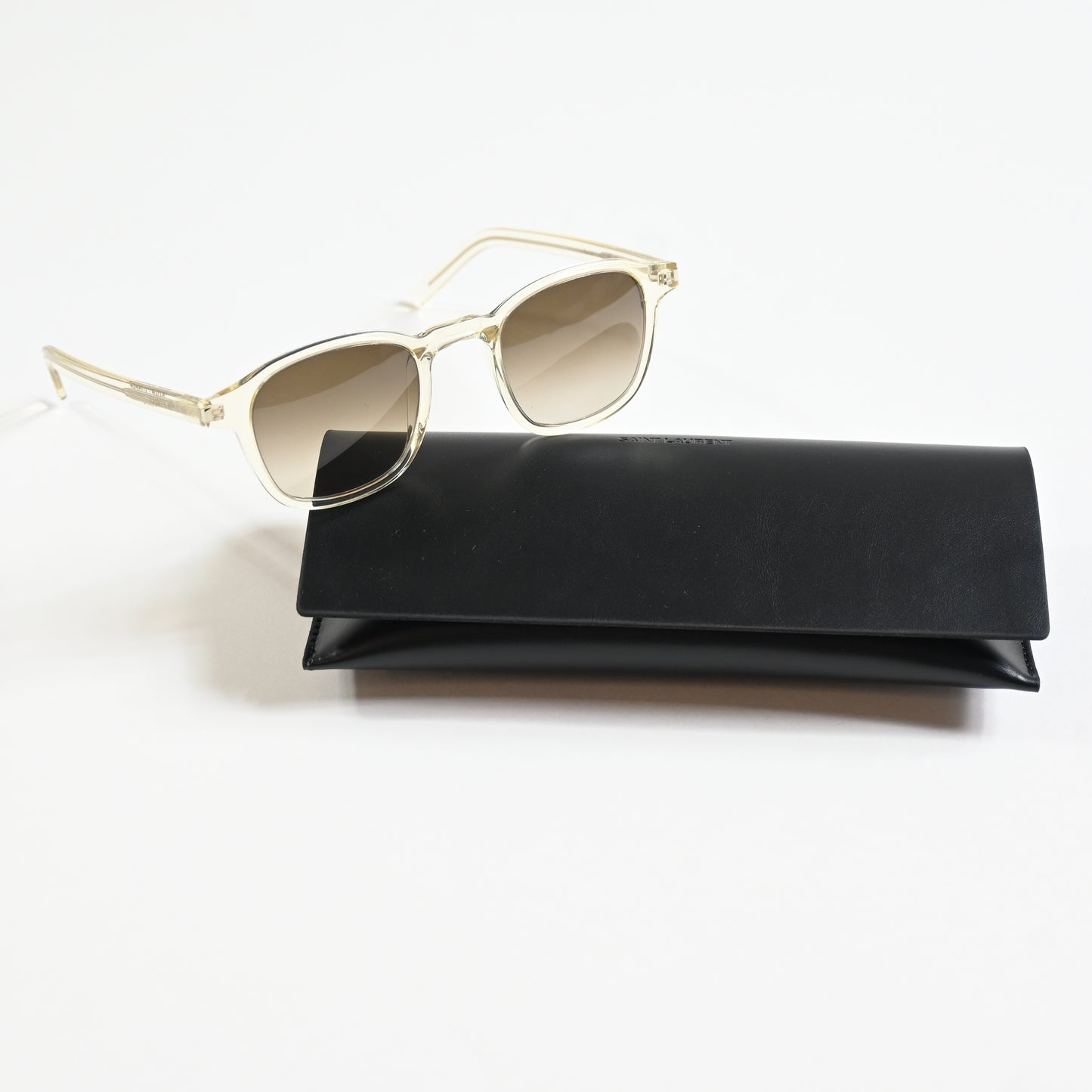 Yves Saint Laurent SL-549S-SLIM 007 Womens Authentic Sunglasses Yellow, 47 - New