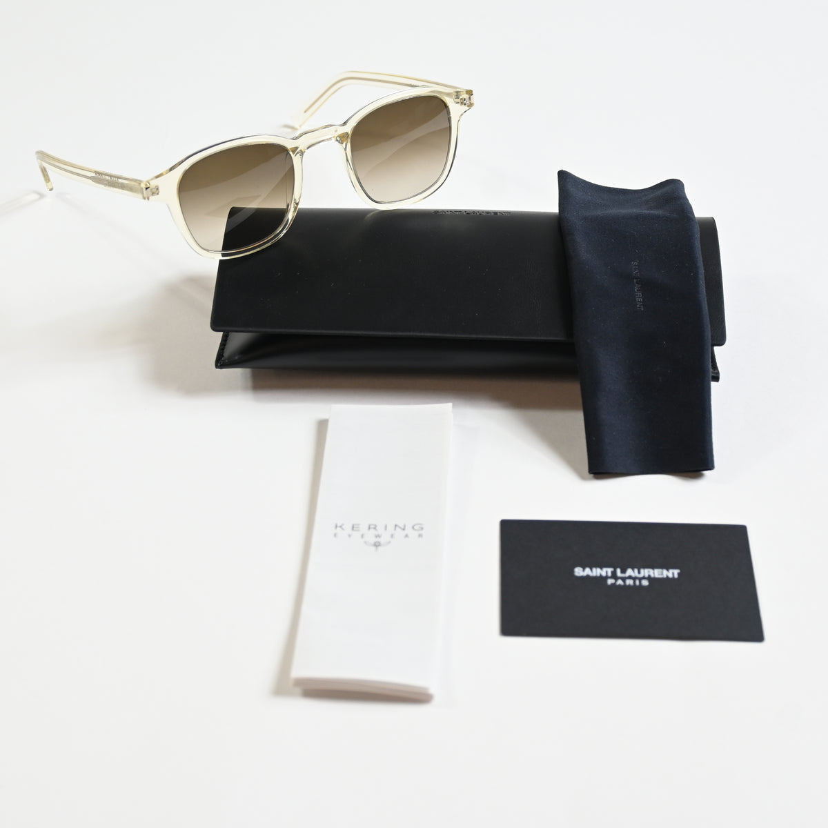 Yves Saint Laurent SL-549S-SLIM 007 Womens Authentic Sunglasses Yellow, 47 - New