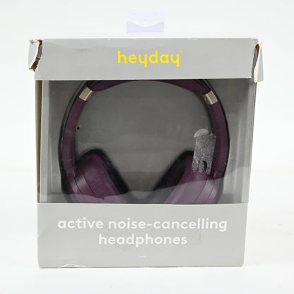 Heyday Active Noise Canceling Bluetooth Wireless Headphones - Dark Cherry
