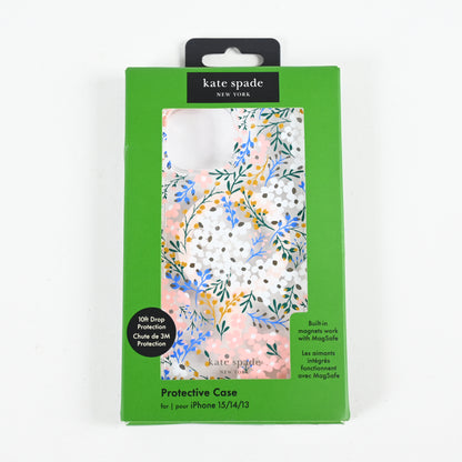 Kate Spade Protective Phone Case for iPhone 15, 14, 13  - Floral Pattern
