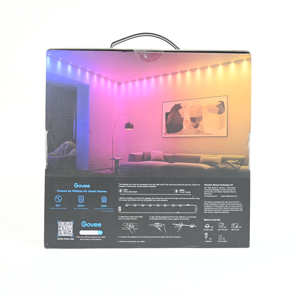 Govee RGBIC Smart LED String Downlights 16.4 ft App Controlled - Open Box