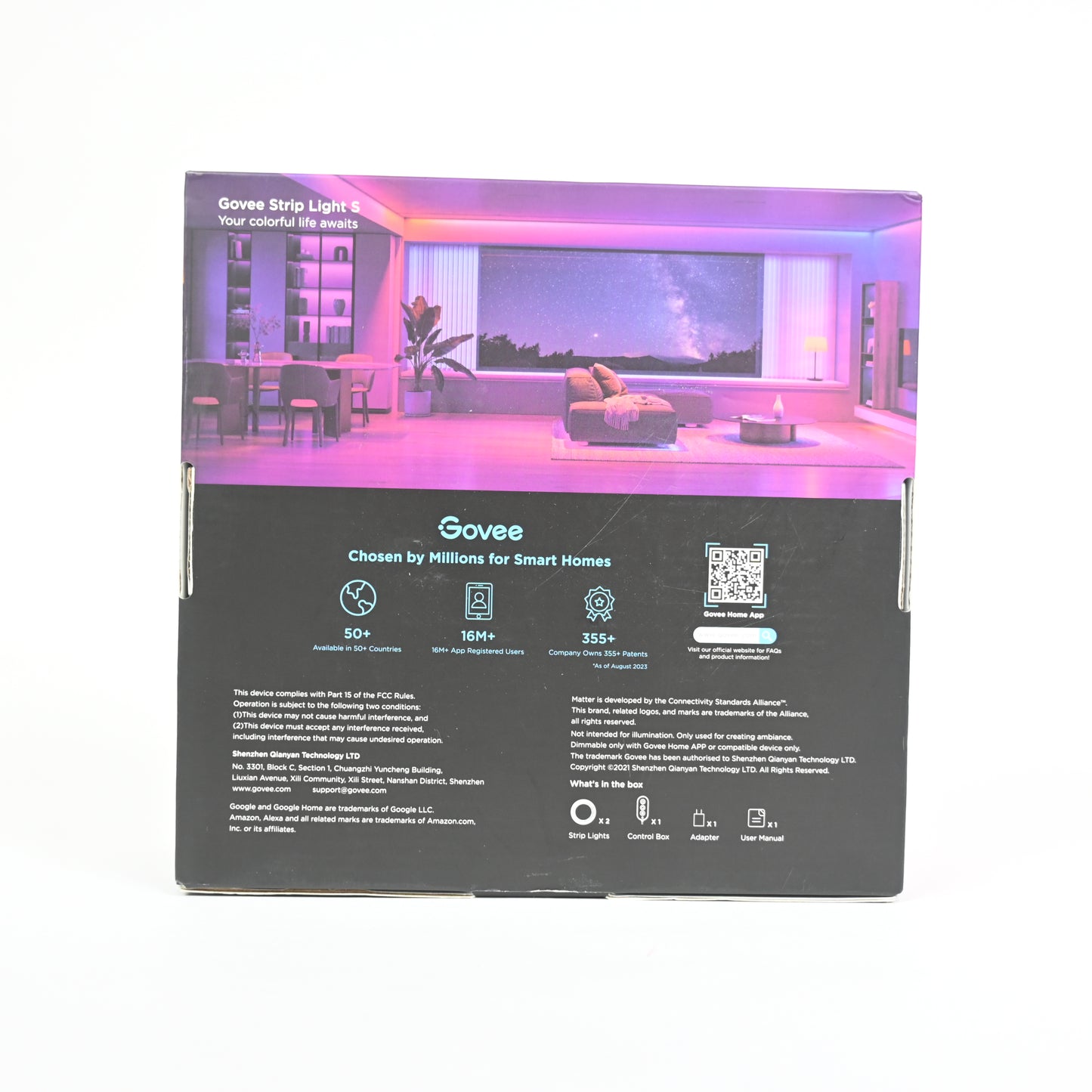 Govee 49.2' Wi-Fi RGBIC Pro Smart LED Strip Lights Sync H612DAD1 - Open Box