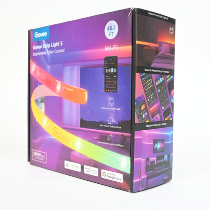 Govee 49.2' Wi-Fi RGBIC Pro Smart LED Strip Lights Sync H612DAD1 - Open Box