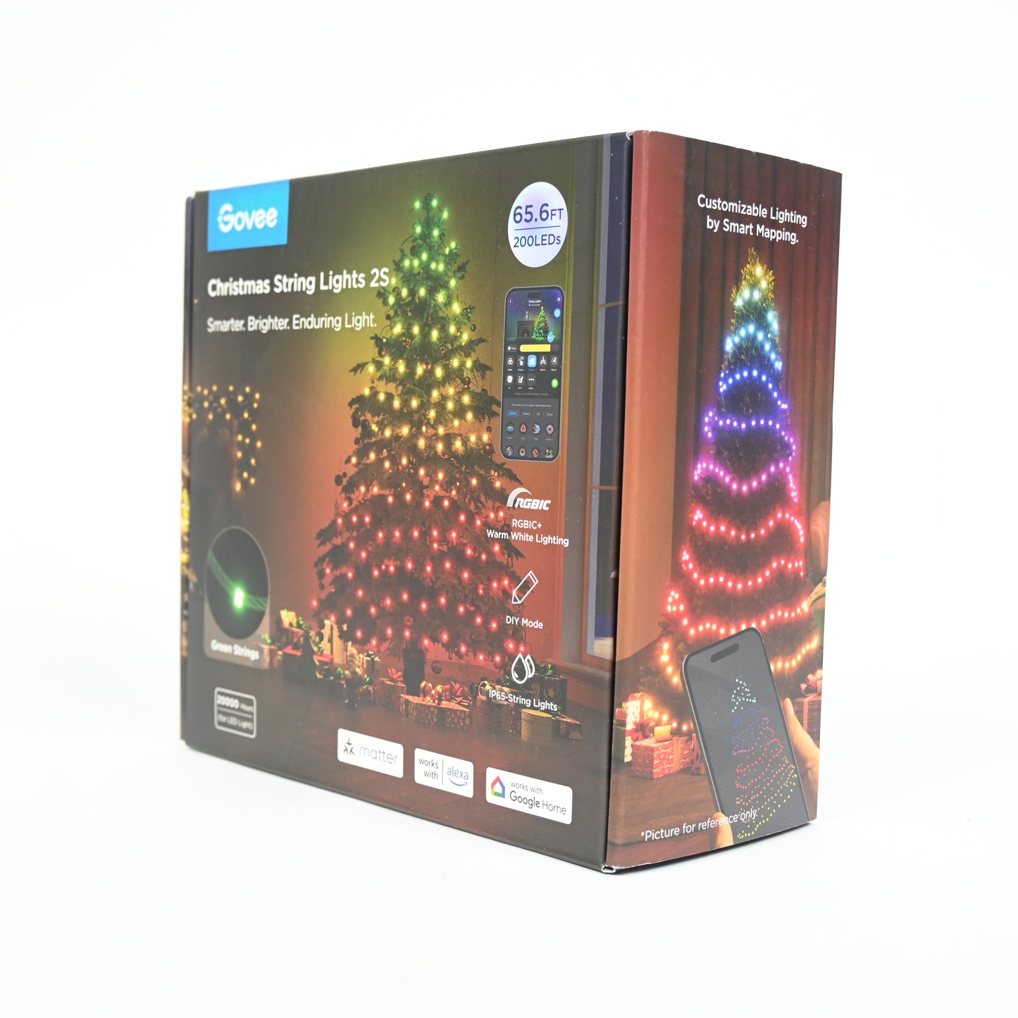Govee 65.6ft Green Christmas String Lights Patio Lighting - Open Box