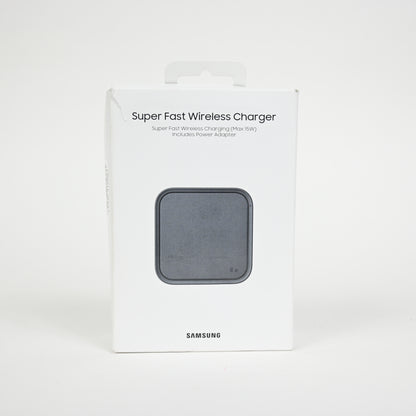 Samsung 15W Wireless Charger Single, Cordless Super Fast Charging Pad - Grey